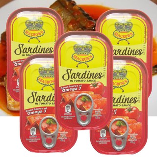 Combo 5 lon cá trích sốt cà searown 125g