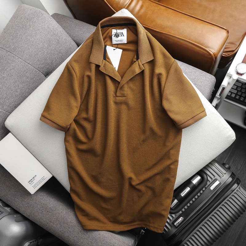 Áo Polo Zara Textured Stripe Vải và Form Siêu Đep | BigBuy360 - bigbuy360.vn