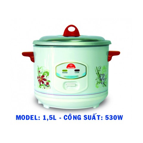 Nồi cơm điện 1.5 lít Kim cương nắp rời KC.15LN