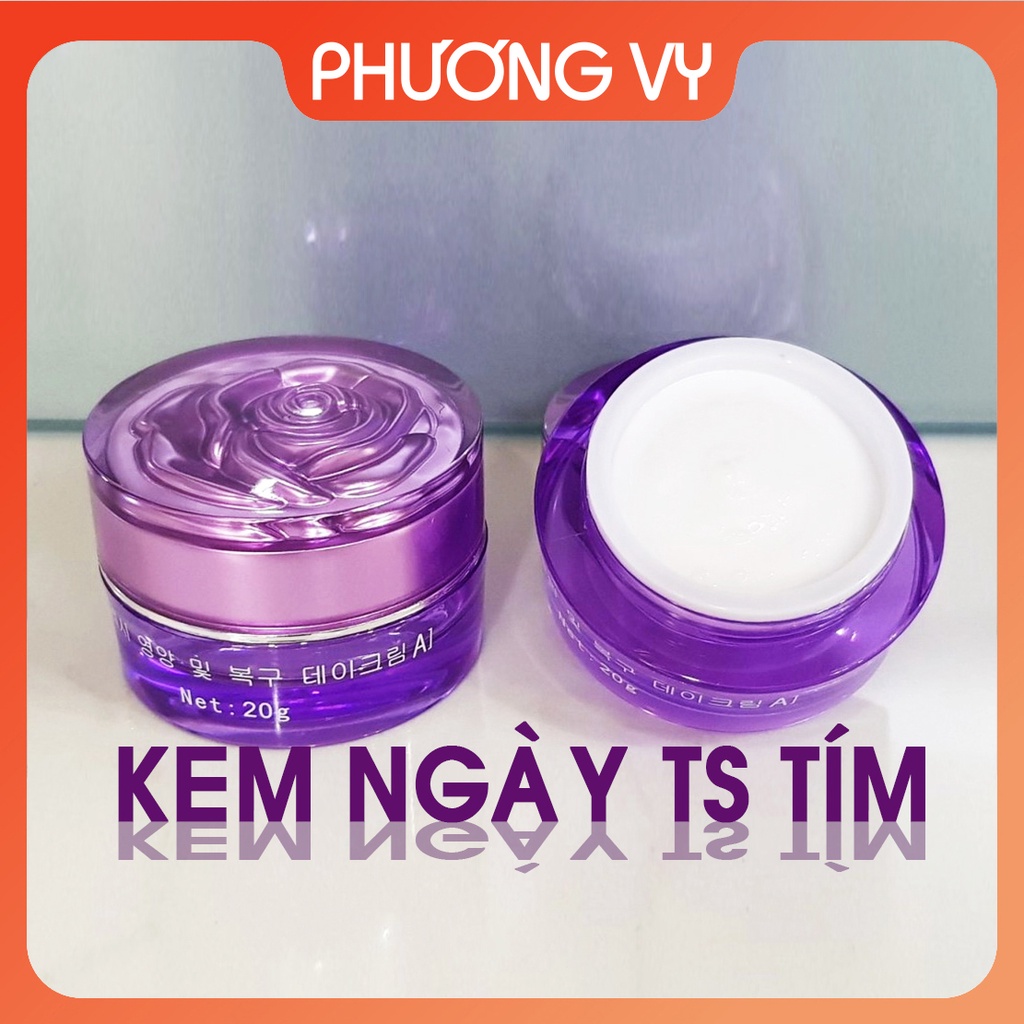 [CHÍNH HÃNG] COMBO ngày đêm TS tím 2in1, chuyên làm mờ nám tàn nhang và trắng da tự nhiên, mỹ phẩm TS tím.