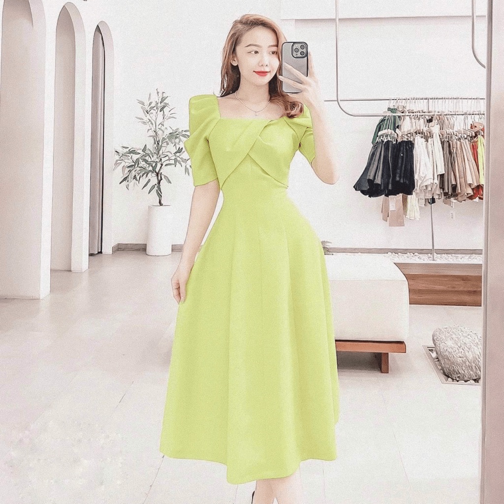 [ CONCEPT BỐN MÙA ] ĐẦM/ VÁY COTTON LẠNH, DÁNG A, CỔ VUÔNG, TAY LỠ/ PHỒNG NHẸ, MẶC CỰC SANG/ XỊN/ MỊN UP shop valentina