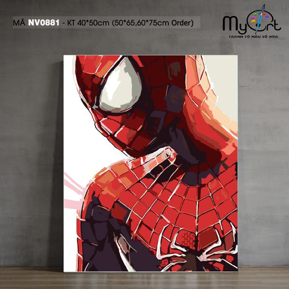 Tranh số hóa tự tô màu theo số Myart Tranh Người nhện Spiderman NV0881