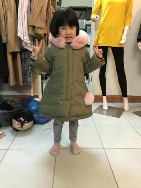 Áo khoác lông vũ xuất Hàn cho bé
