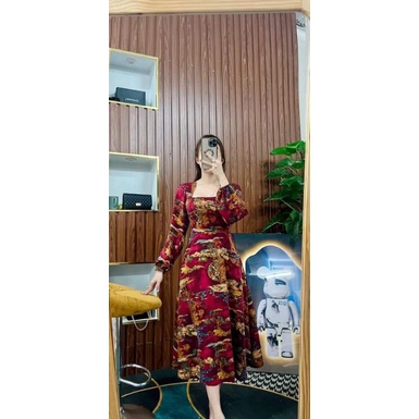 Váy hoa mango tay dài 40-60kg