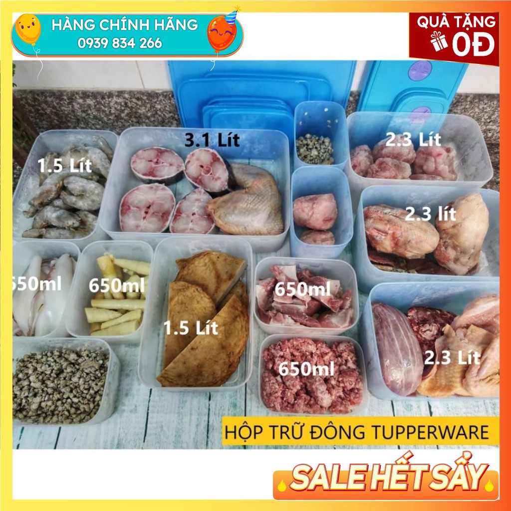 Tupperware ❤️ Freeship❤️Hộp trữ đông lẻ các size đa dạng