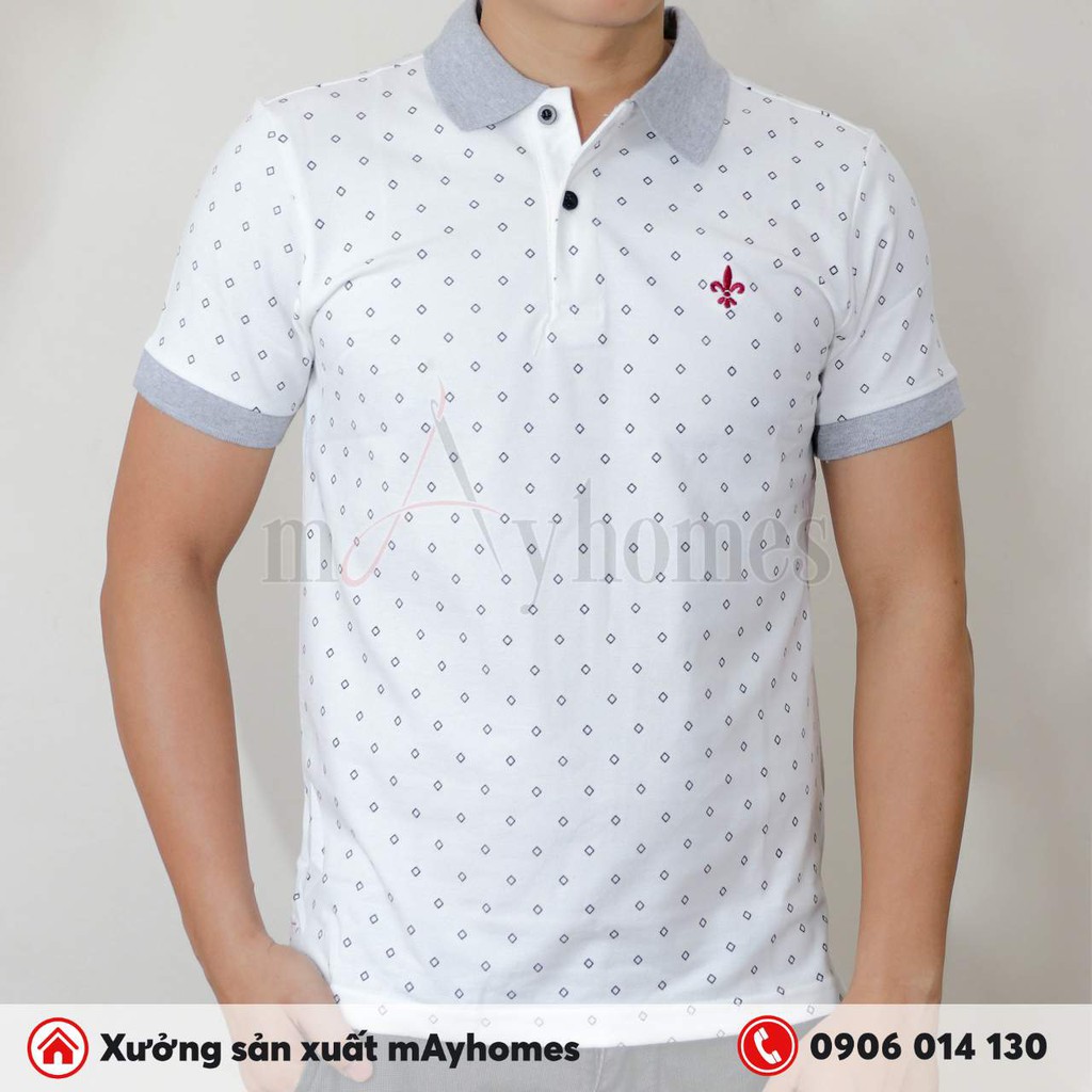 Áo thun polo cá sấu cao cấp giá rẻ, vải thấm hút mồ hôi tốt, cổ bẻ ngắn tay mã AT107 | BigBuy360 - bigbuy360.vn