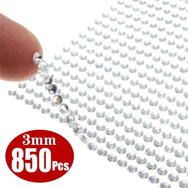 Bộ 850 hạt kim cương giả 3mm dán trang trí điện thoại
