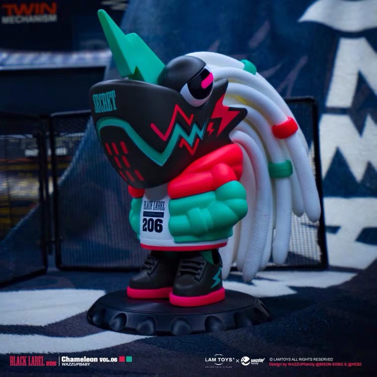 Đồ trang trí Nhân Vật LAMTOYS Chameleon 6 Màu Đen