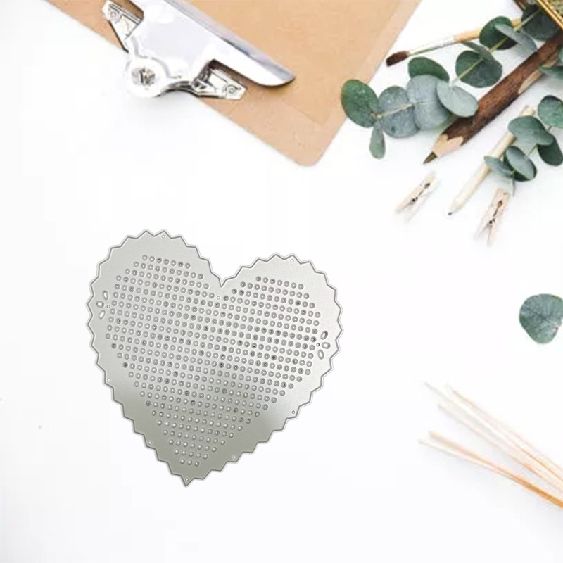 Khuôn Cắt Giấy Kim Loại Hình Trái Tim Xinh Xắn Thẻ
