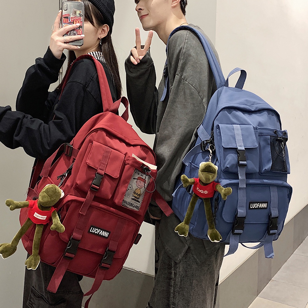 Ba Lô Nylon Phối Lưới Thời Trang Dành Cho Nam Và Nữ
