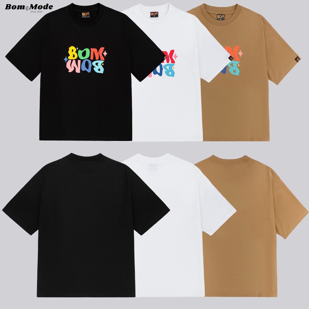 Áo thun RAINBOW nam nữ - Áo phông Unisex vải Cotton - Bom Mode