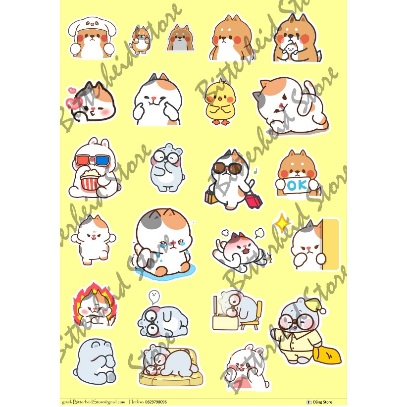 Sticker Tonton Friends - Tonton và những người bạn dán trang trí điện thoại, mũ bảo hiểm, vali, laptop..siêu đẹp #1