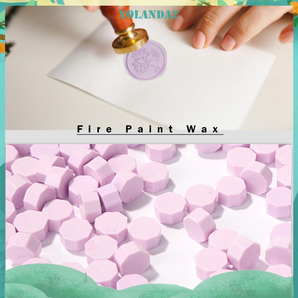 Set 100 hạt sáp hình bát giác làm con dấu dùng niêm phong bì thư DIY đa năng