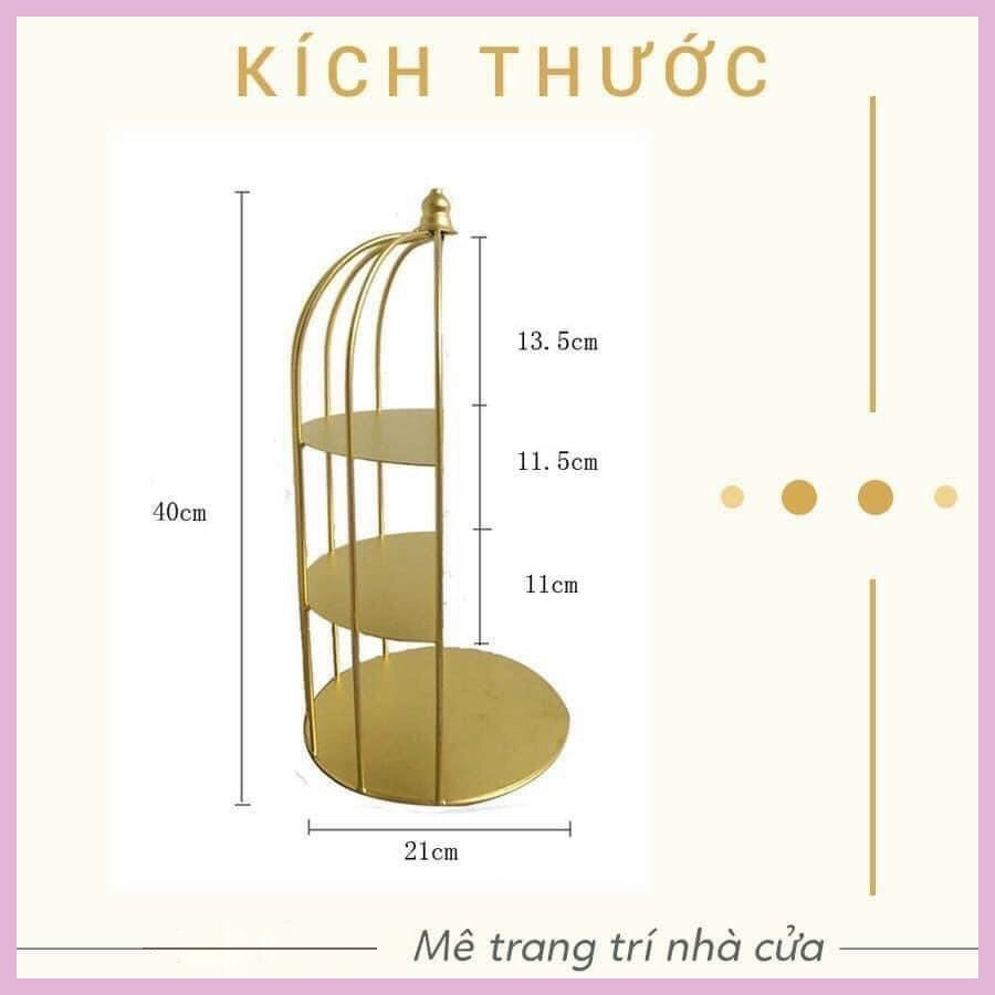 Kệ mỹ phẩm lồng chim CEN HOUSE nhiều tầng đựng đa năng để nước hoa , túi xách decor nội thất phòng ngủ