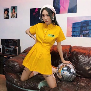 Set váy nữ màu vàng siêu cute