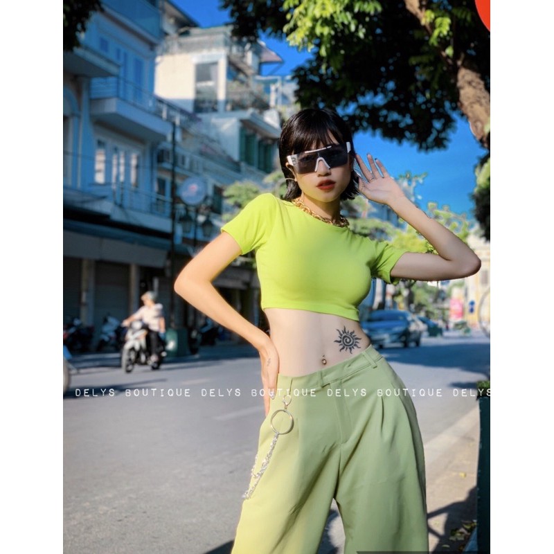 Croptop có tay ba màu | BigBuy360 - bigbuy360.vn