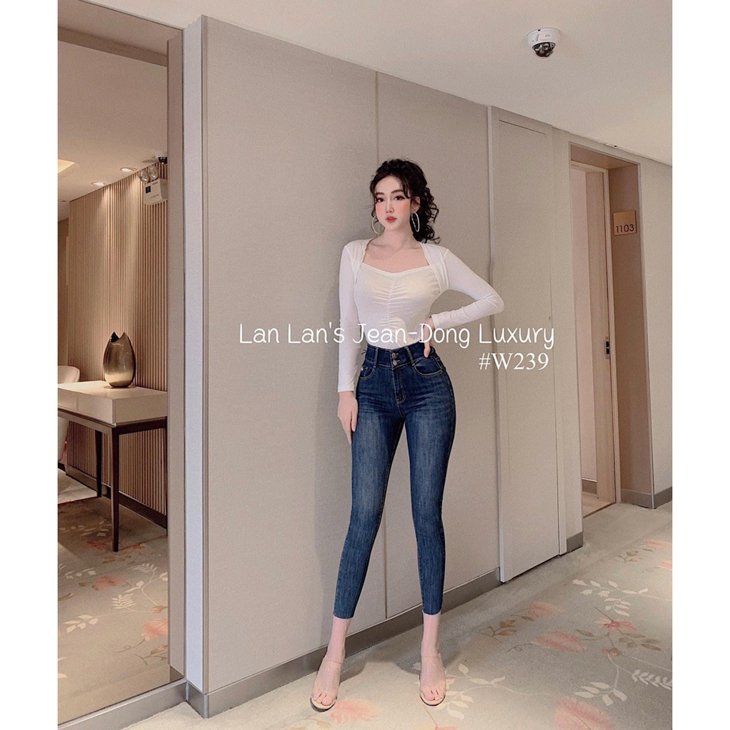 Quần jeans co giãn cạp cao sang chảnh (M1191)