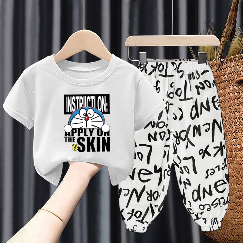 Bộ Quần Áo Thun Ngắn Tay Thời Trang Năng Động Dành Cho Trẻ