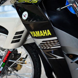 Decal Tem Xe Sirius Đen Bạc