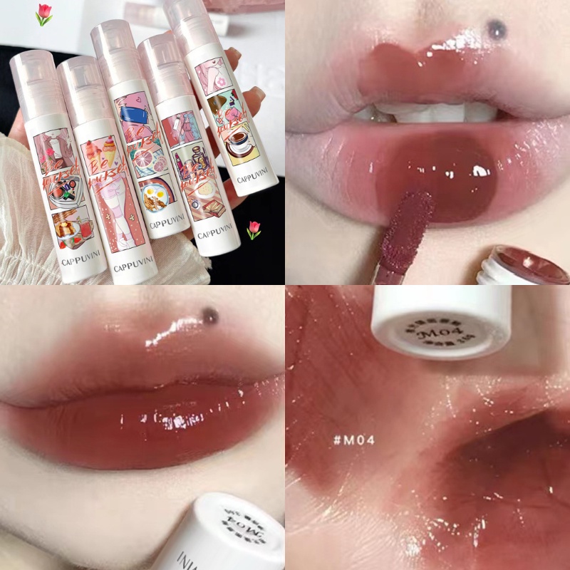 Son Môi Cappuvini 6 Màu Tùy Chọn Chống Nước Lâu Trôi Không Phai Cho Nữ