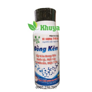 Phân bón vi lượng Đồng Kẽm NANO TYM 007 500ml Tầy Rong Rêu - Xanh lá - Mát cây