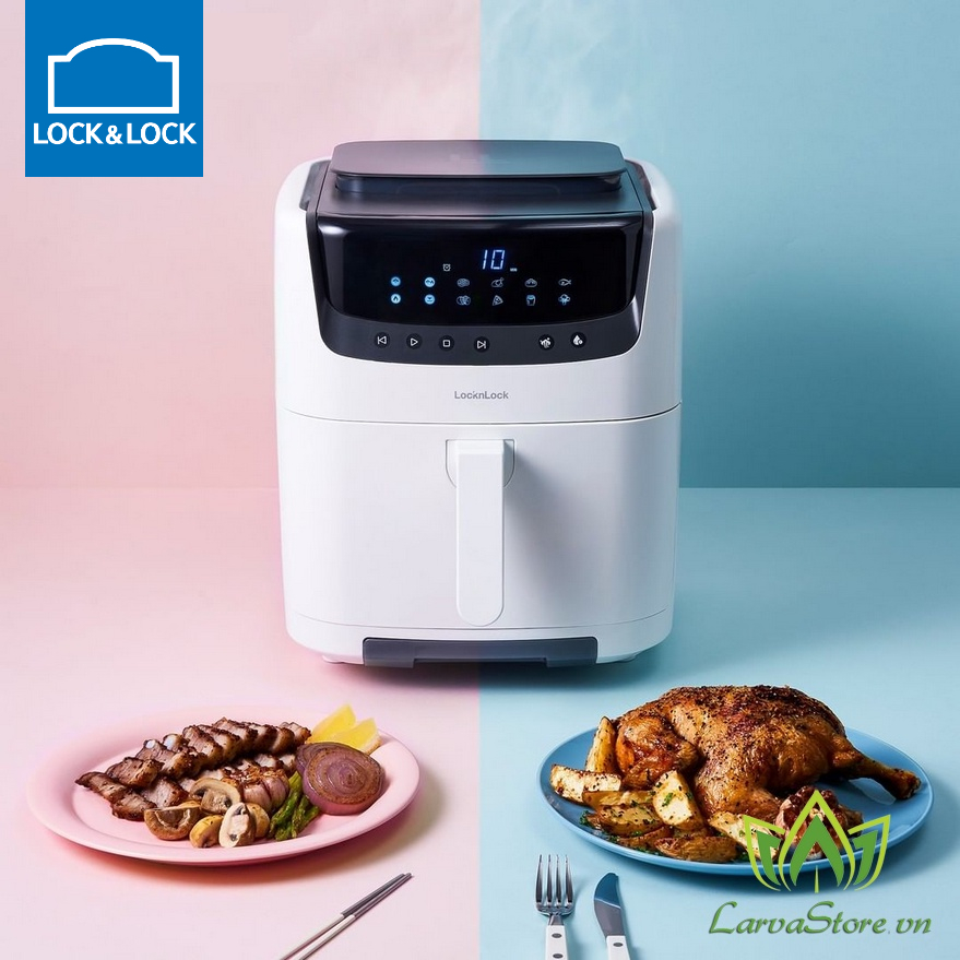 Nồi chiên không dầu kết hợp chức năng hấp Lock&amp;Lock Steam Air Fryer 7L EJF881