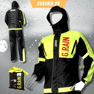 Áo Mưa Bộ Givi G-Rain Phản Quang Chống Thấm Cao Cấp Chrunix