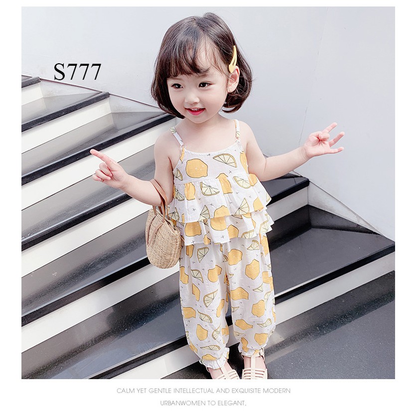 Set Áo Quần 2 Dây Cho Bé Gái - Quần Alibaba