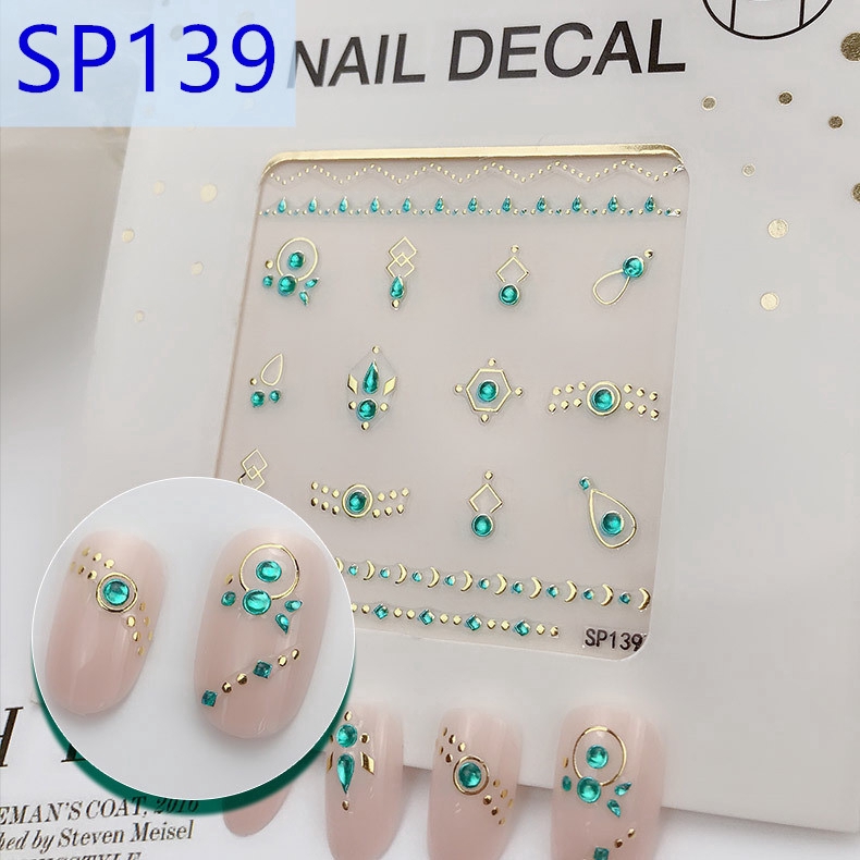 Pha lê đá 3D dán móng tay màu laser trang trí nghệ thuật bắt mắt