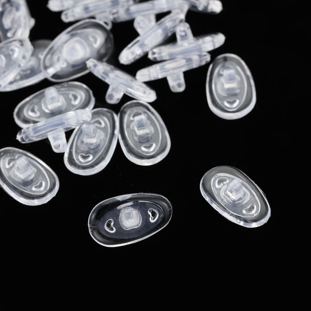 Set 10 cặp đệm mũi silicon mềm 13mm có ốc vít chống trượt dùng cho mắt kính