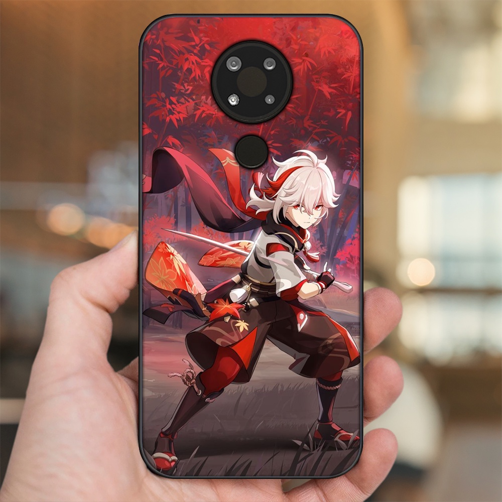 Ốp lưng Nokia 3.4 viền đen in hình Kazuha Genshin Impact