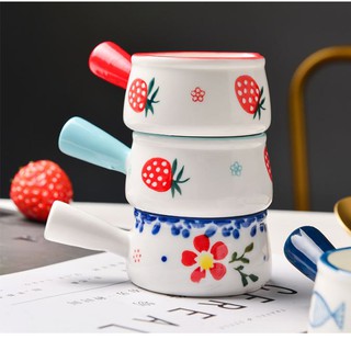 Cốc sứ đựng sữa mini có tay cầm kute