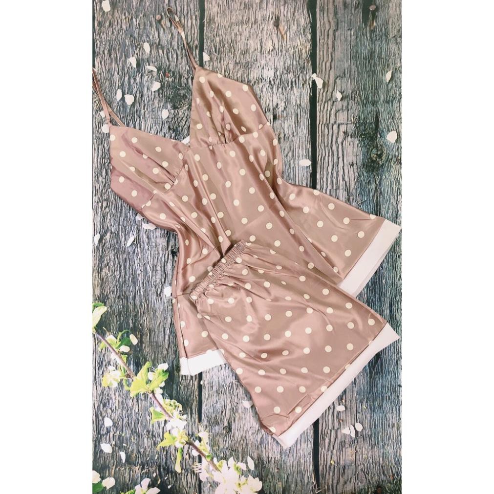 Bộ đồ ngủ đùi chấm bi mẫu 2