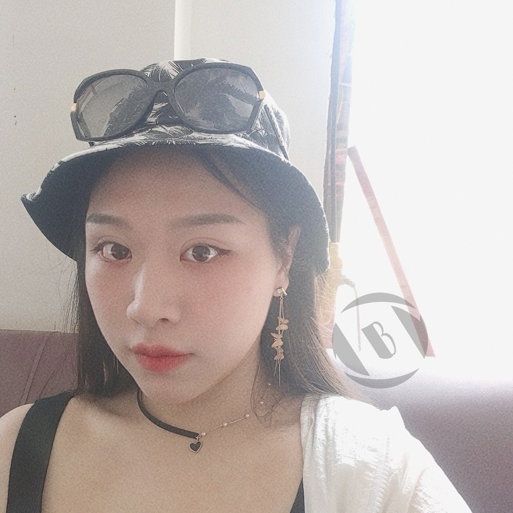 Mũ, Nón Bucket Vành Cụp Họa Tiết Và Một Màu, 2 Mặt Trong 1 Phong Cách, Thời Trang Ulzzang Unisex, HATS21BAS02