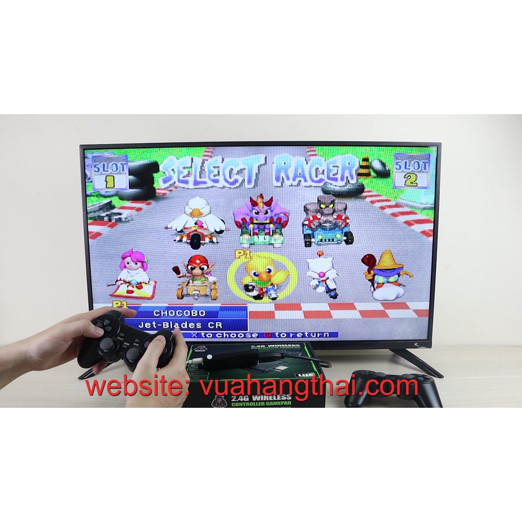 Máy Chơi Game Stick 4K V2 - 4 Nút 6 Nút HDMI Không Dây, Tải thêm đấu trường thú, đua xe gà, Bóng đá nhật