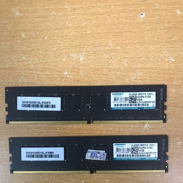 RAM PC Kingmax/Gskill 4GB Bus 2133/ 2400 DDR4