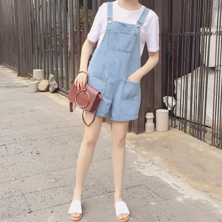 Quần Yếm Jean Phong Cách Hàn Quốc_Mấu Mới Nhất
