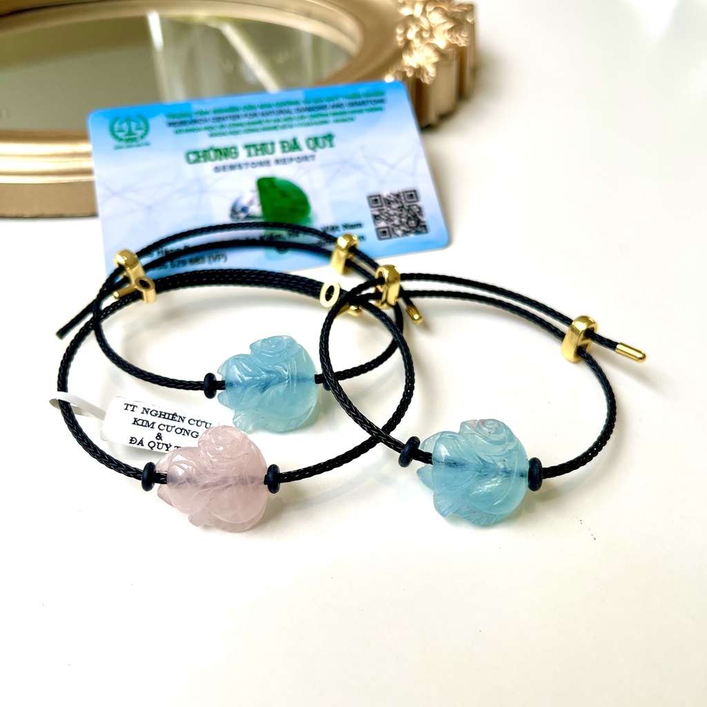 Vòng Tay Hồ Ly TA Tóc Vàng Tóc Đen Hồng Aqua Hợp Các Mệnh - Vòng Dây Cáp Tình Duyên Hài Hòa Vận May Tài Lộc A04