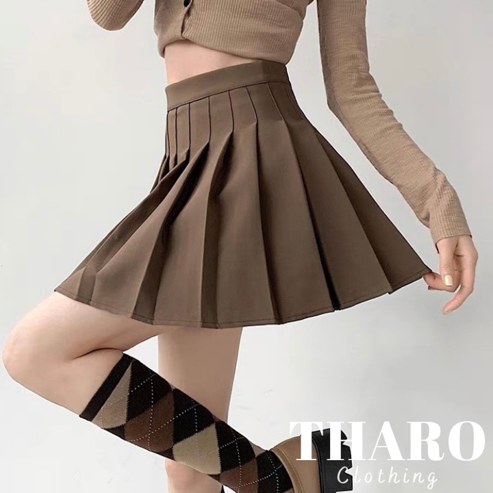 Chân Váy Tennis Xếp Ly, Lưng Cao Khóa Kéo (Có Lót ) - 25 Store