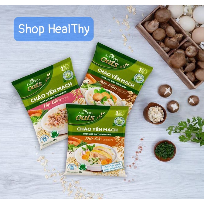 Combo 6 Gói Cháo Yến Mạch Xuân An Các Loại 40gr - Mua 1 Combo Tặng 1 Gói Y.Mạch