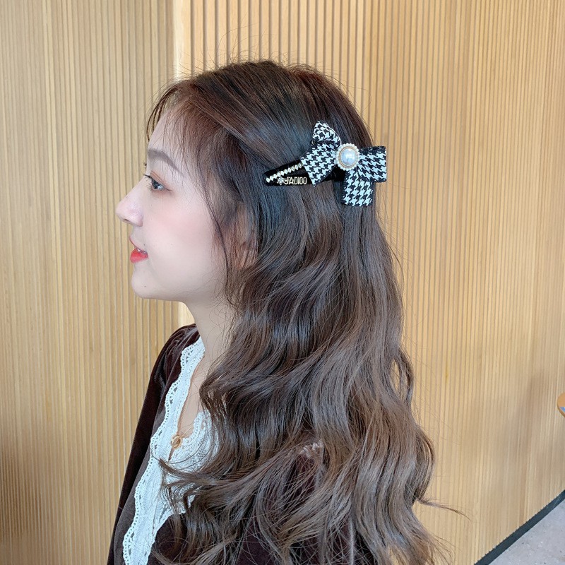 Kẹp tóc Haimeikang kiểu nơ đơn giản phong cách Hàn Quốc thời trang dành cho nữ