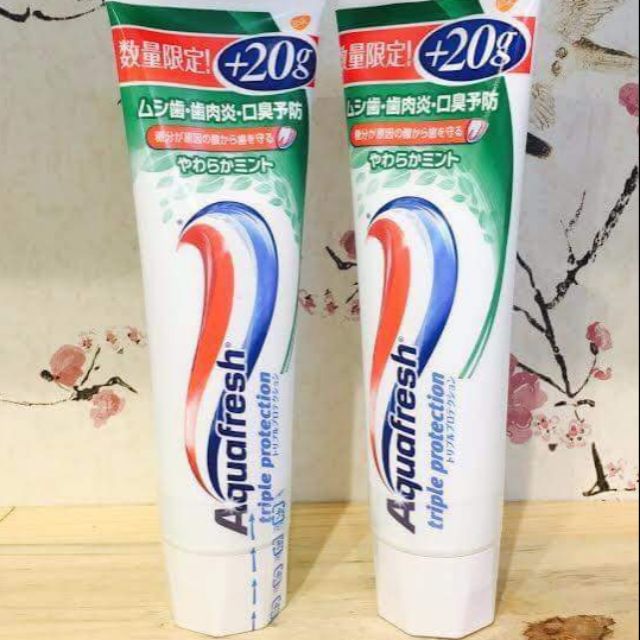 KEM ĐÁNH RĂNG AQUAFRESH BẠC HÀ/ TRÀ XANH,  Nhật