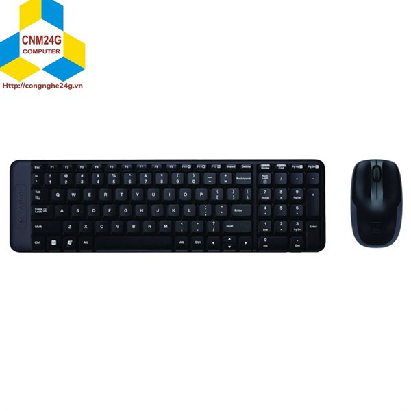 Combo Phím Chuột Không Dây Logitech MK220 Chính Hãng (Đen)