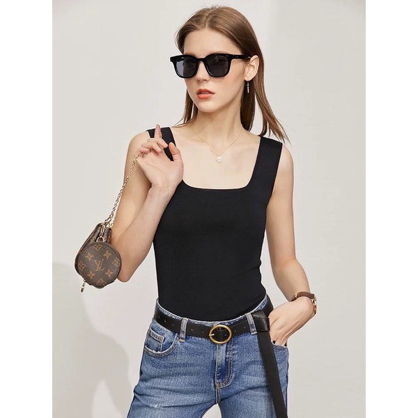 Áo ba lỗ sát nách cổ U thun tăm dư xịn A705