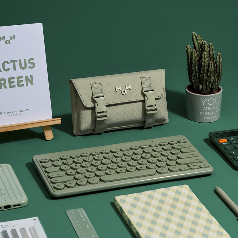 Túi bút chì MAH màu đơn giản cổ điển cỡ nhỏ thiết kế xách tay