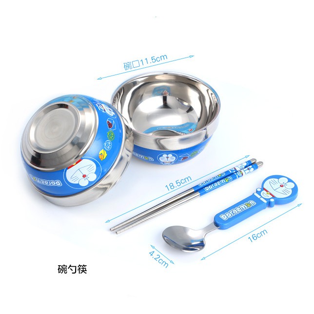 Hoạt Hình Bộ Tô Muỗng Đũa Hình Hello Kitty doraemon Gấu pooh Đáng Yêu
