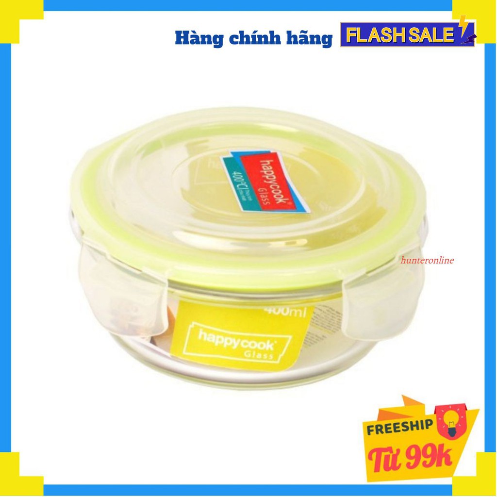 Hộp thủy tinh tròn Happy Cook HCG-040C 400ml