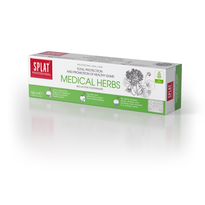 Kem Đánh Răng Chăm Sóc Nướu SPLAT Medical Herbs Professional  Bảo Vệ Toàn Diện, Thúc Đẩy Nướu Khỏe Mạnh 100ml