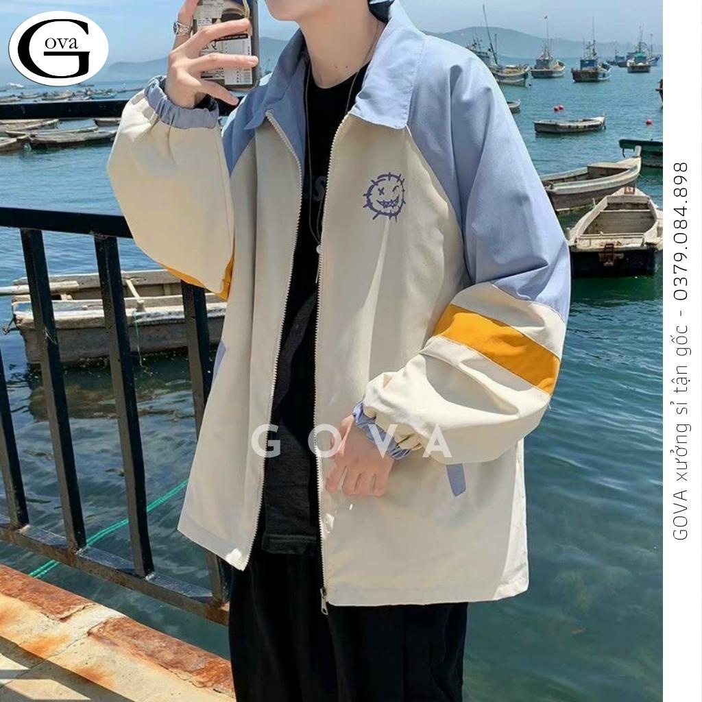 Áo Khoác Dù VIRUT CƯỜI 2 Lớp Form Rộng Nam Nữ Unisex, Áo Gió Bomber Bóng Chày Chống Nắng Ulzzang GOVA