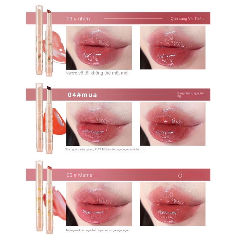 Son bóng tình yêu flortte Dòng sản phẩm Son môi dạng thỏi First Kiss Stick Jelly Lipstick